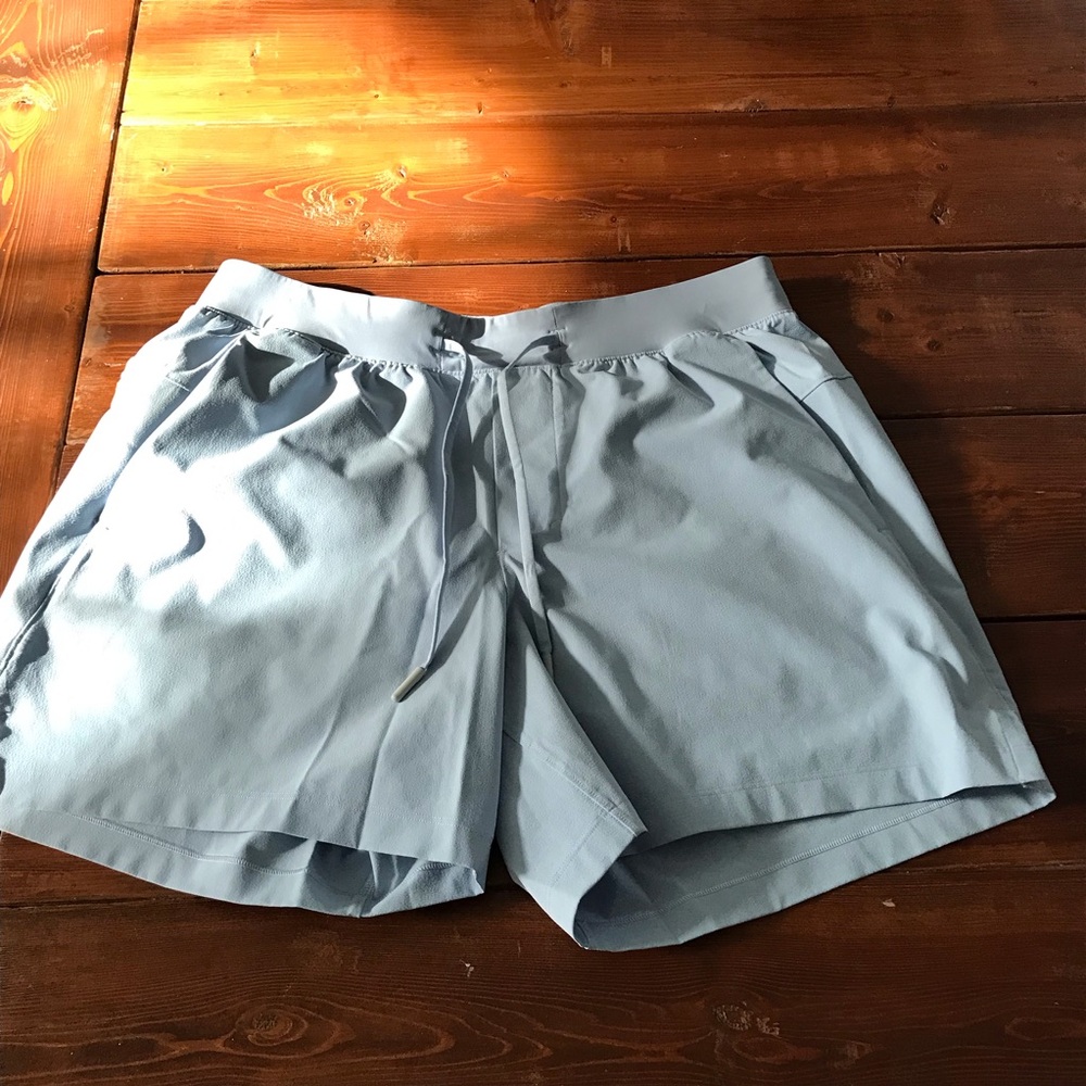 Light Blue Men's Athletic Drawstring Shorts